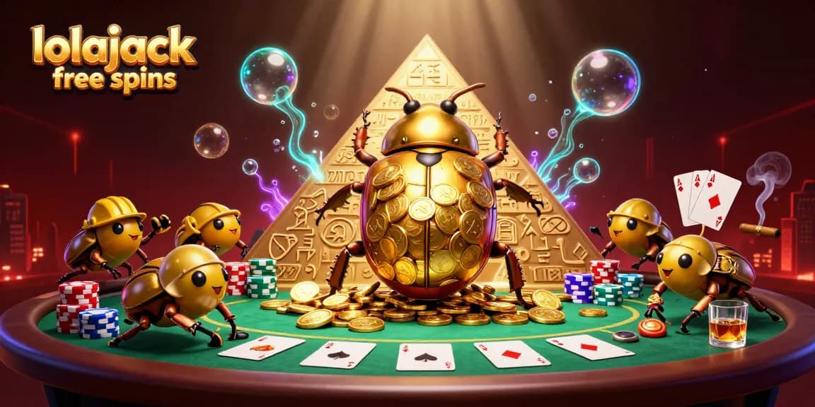 Win big with lolajack casino free spins and enjoy vibrant casino action in a detailed 3D scene.
