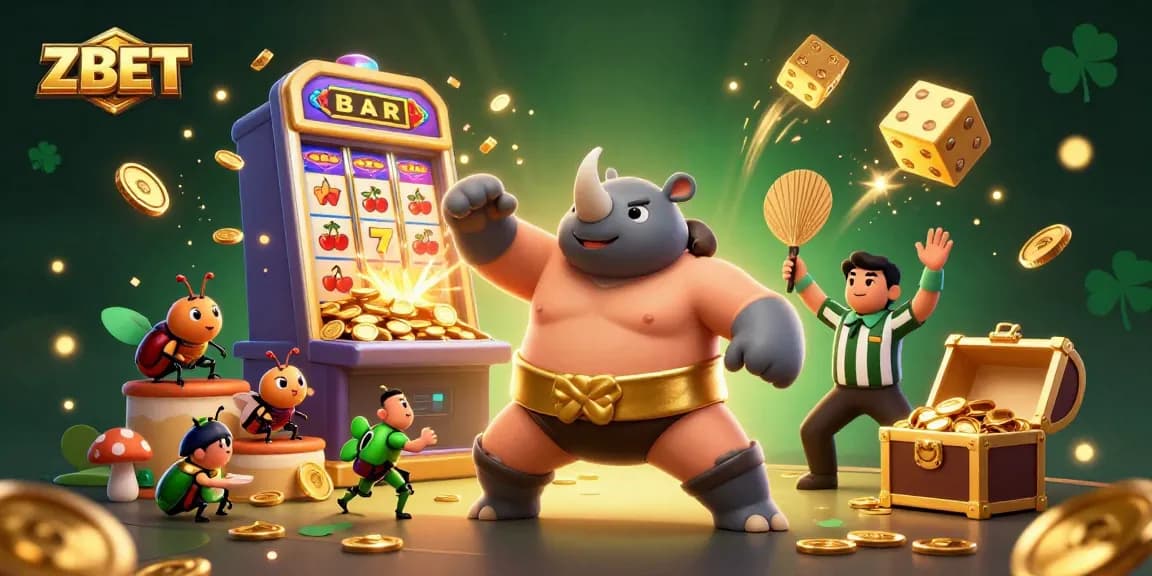 Experience thrilling wins with ZBET in this vibrant casino scene filled with excitement.