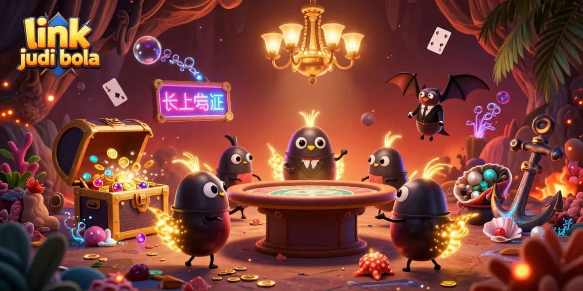 Engage with link judi bola in a vibrant casino scene, showcasing enchanting glowworms and dynamic gameplay.