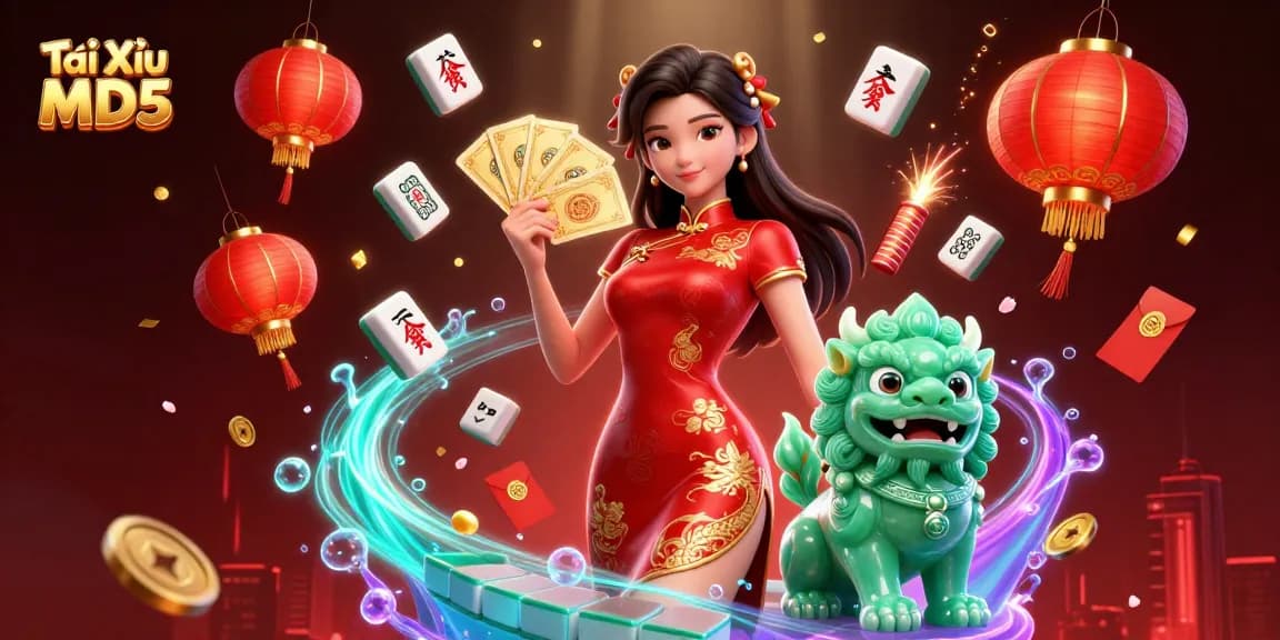Tài Xỉu MD5 players engaging with vibrant visuals, embracing fun and strategy in a captivating casino environment.