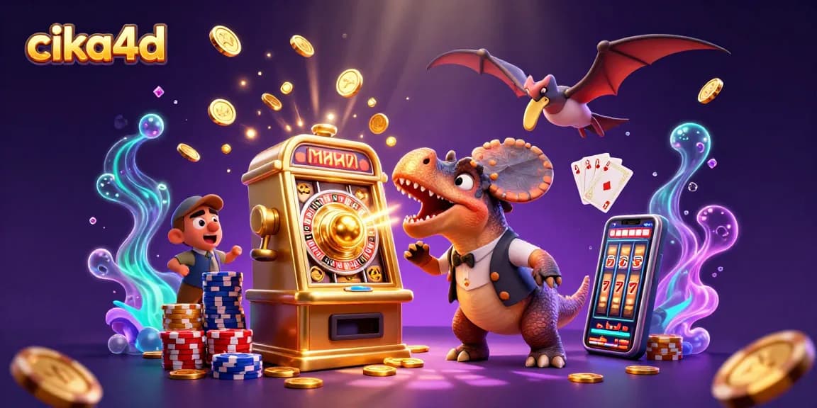 Catch the excitement of cika4d as cartoon dinosaurs create a jackpot with dynamic casino elements.