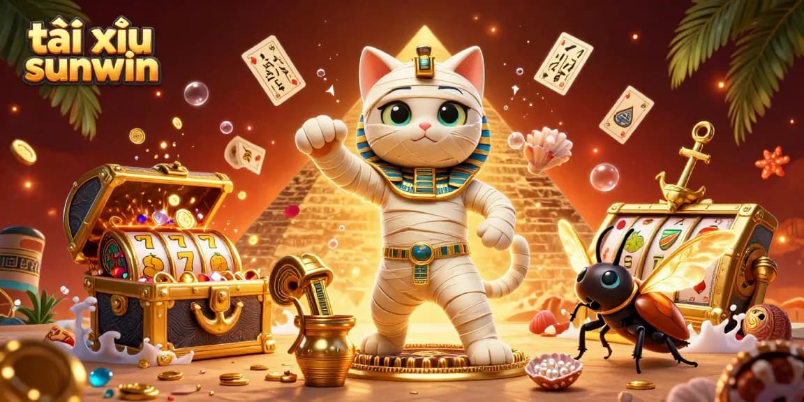 Experience the thrilling tài xỉu sunwin game with vibrant characters and casino elements in this stunning illustration.