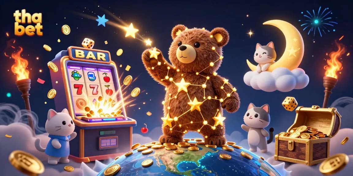 Engage with tha bet to enjoy rapid wins at a vibrant online casino illustrated with dynamic gaming elements.