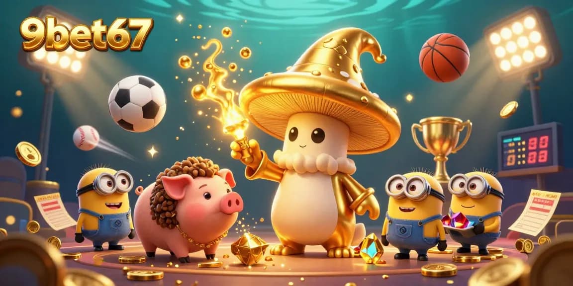 Engage with the magic of 9bet67 as the golden mushroom wizard transforms sports betting into golden opportunities.