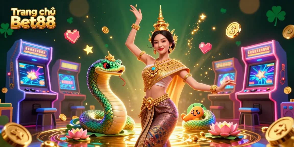 Join the fun at Trang chủ Bet88 with vibrant gaming elements and traditional Thai themes.