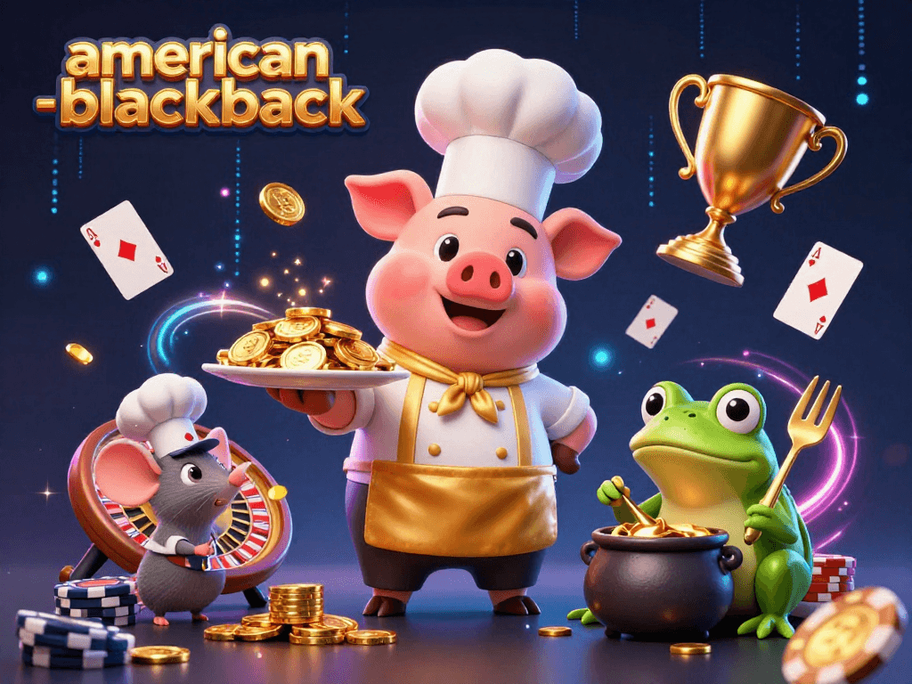 Experience thrilling american-blackjack gameplay with engaging characters and vibrant casino elements.