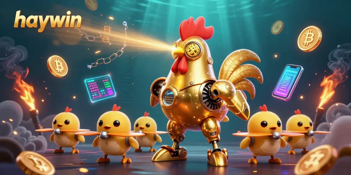 Experience thrilling gaming action with Haywin's immersive casino games in a vibrant 3D scene.