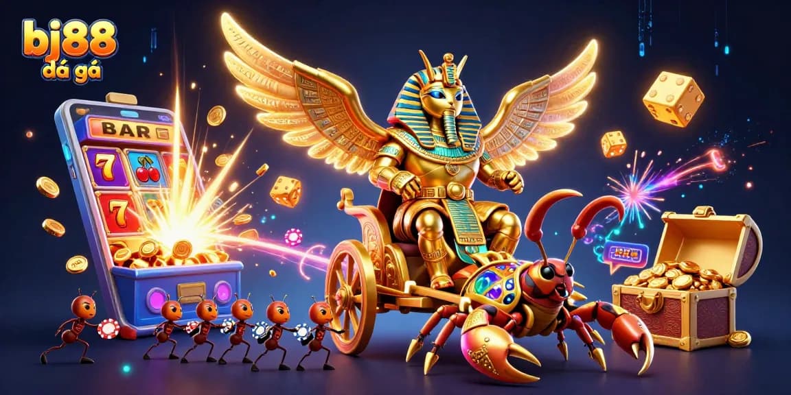 Engage in intense bj88 đá gà combat with legendary feathered warriors in a vibrant arena.