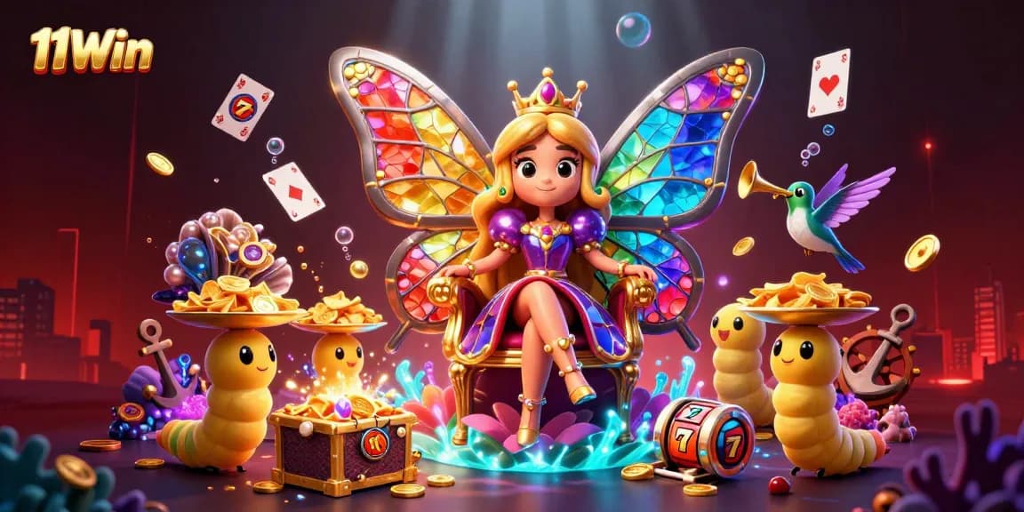 Experience thrilling gameplay with 11Win, featuring vibrant casino elements and captivating characters.
