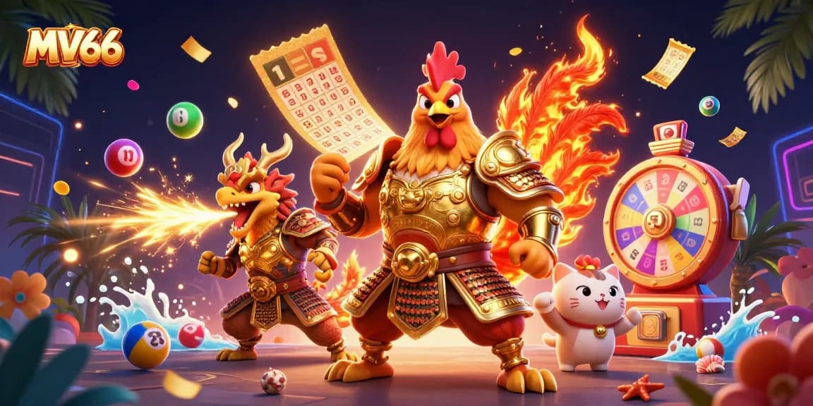 Play MV66 and immerse in vibrant lottery excitement with dynamic characters and game elements