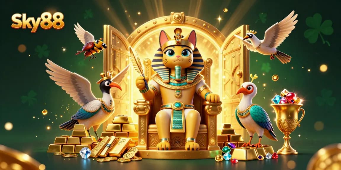 Engage with Sky88's thrilling casino adventures among treasures and rich gamified elements.