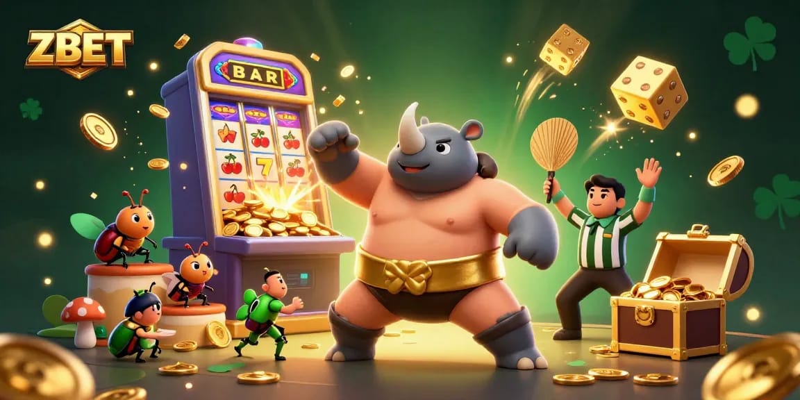 Experience thrilling wins with ZBET in this vibrant casino scene filled with excitement.