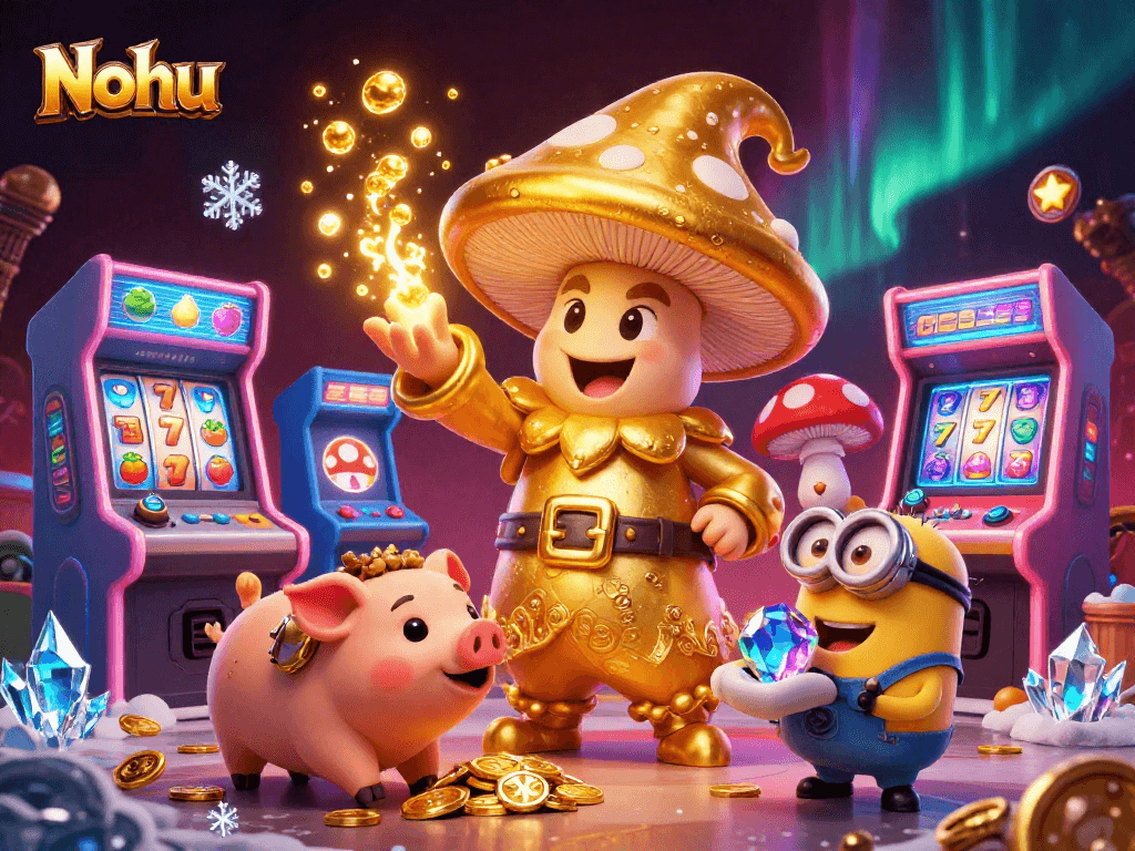 Nohu captures the magic of winning strategies with dynamic gaming elements and vibrant casino aesthetics.