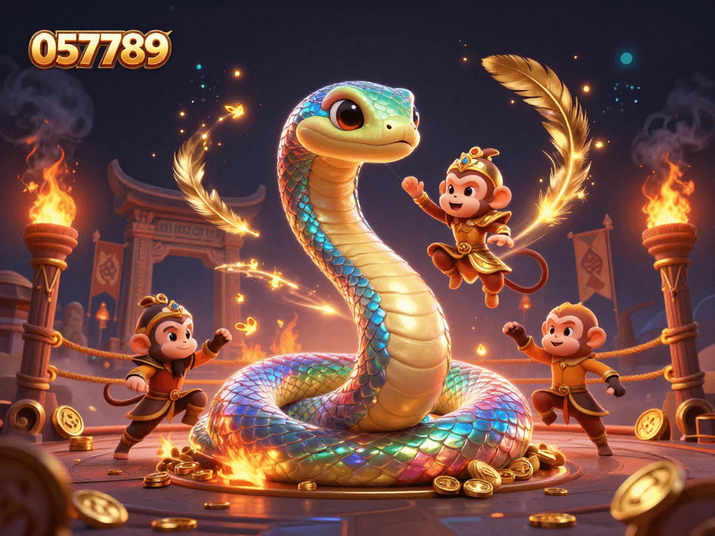 Engage in thrilling gameplay at 057789 with vibrant characters, gold coins, and exciting casino features