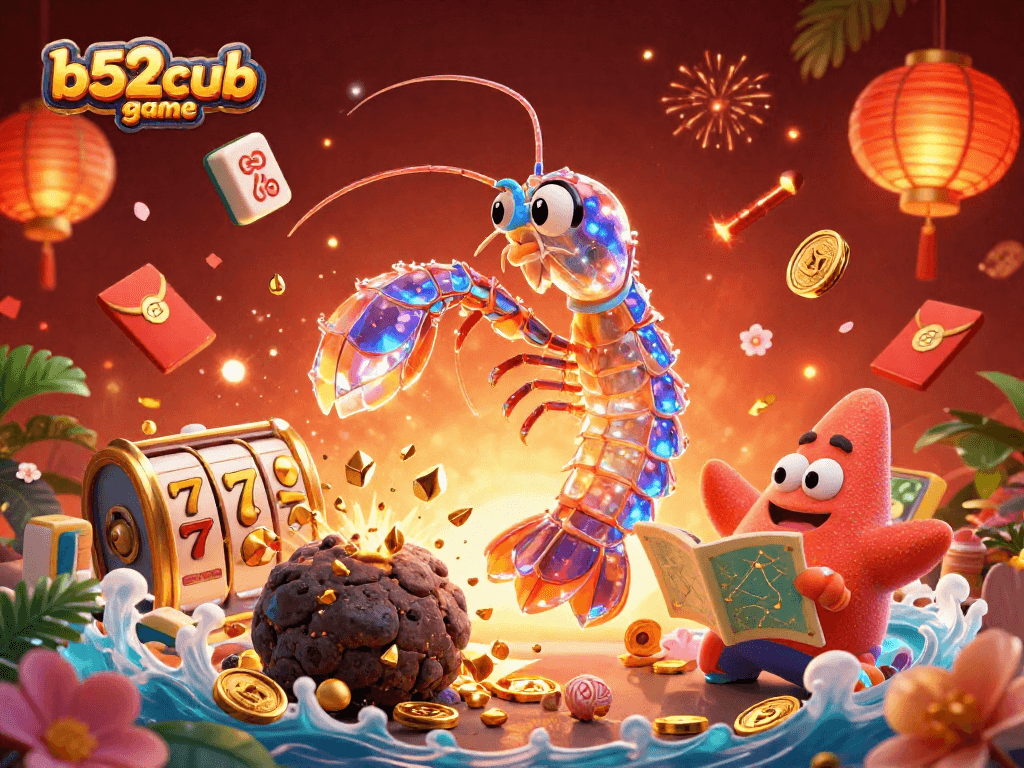 b52clubgame showcases an action-packed casino adventure with vibrant elements and engaging characters.