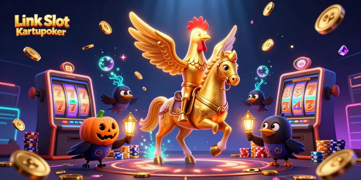 Spin the Link Slot Gacor Kartupoker reels and discover golden treasures in this vibrant casino scene.