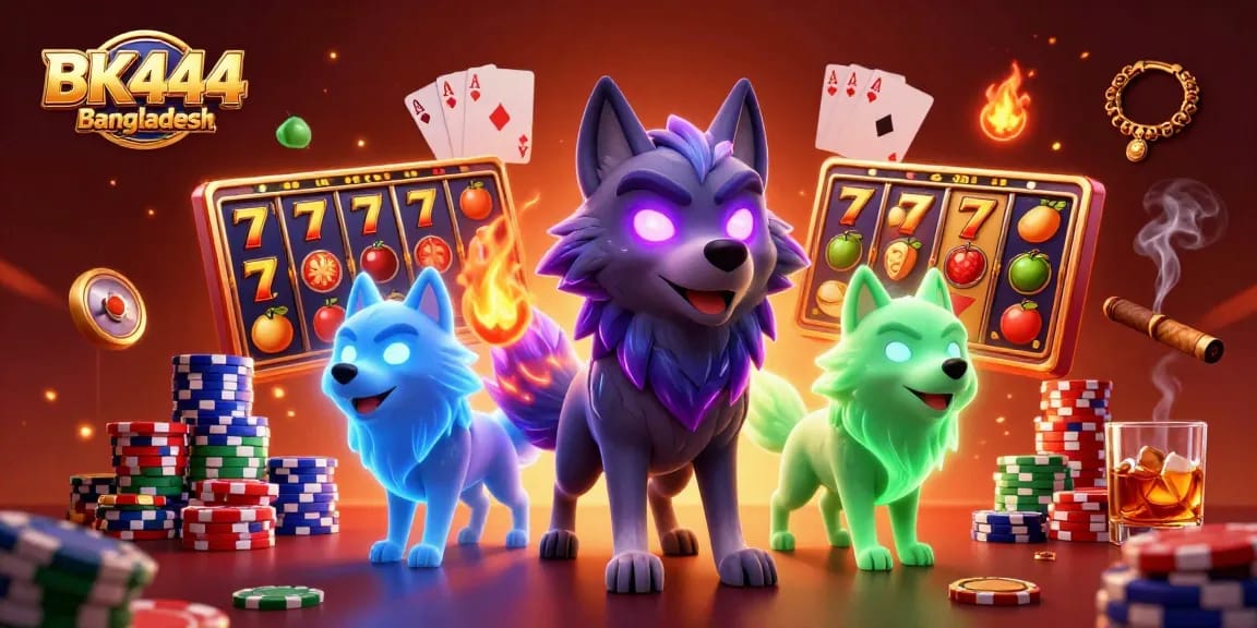 Experience immersive gaming at BK444 Bangladesh with vibrant slot machines and lively casino action.