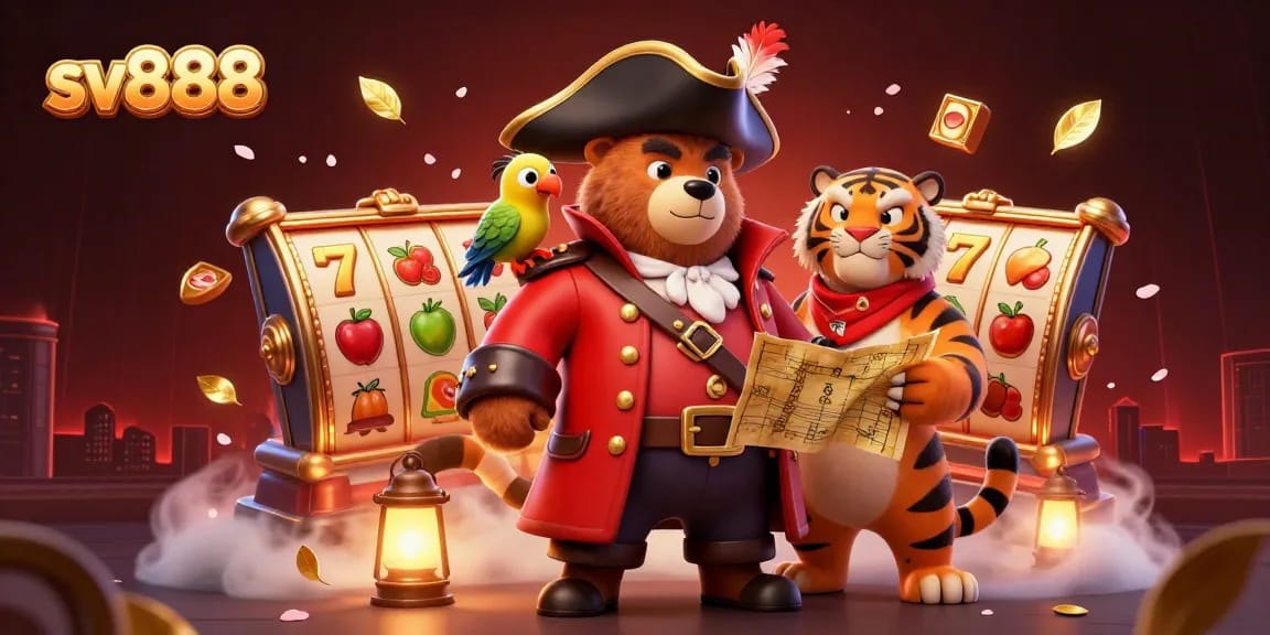 Spin to win with sv888 in this vibrant 3D casino adventure featuring dynamic characters and elements.