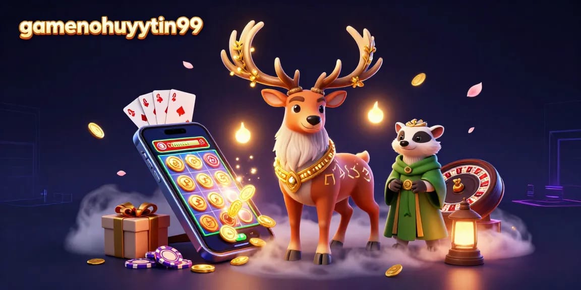 Experience the thrills at gamenohuuytin99 with a magical 3D casino scene filled with enchanting elements.