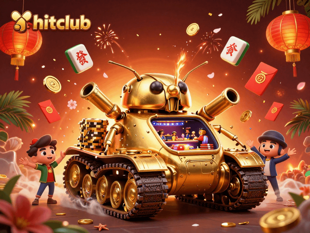 Experience the thrill of hitclub with a golden beetle tank casino bursting with vibrant gaming elements.