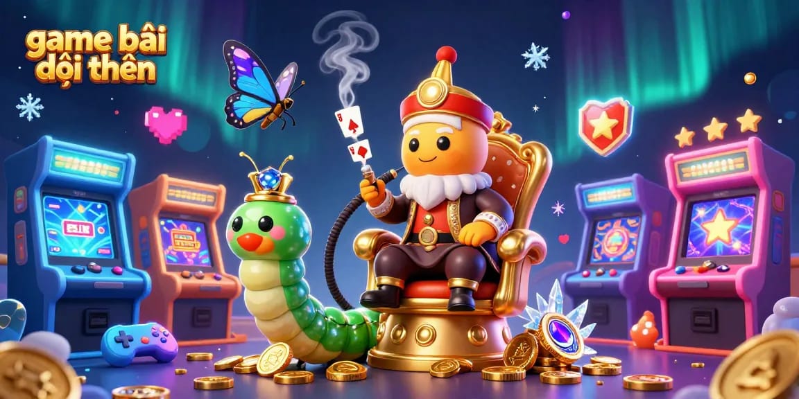 Experience the excitement of game bài đổi thưởng with dynamic characters and vibrant casino elements.