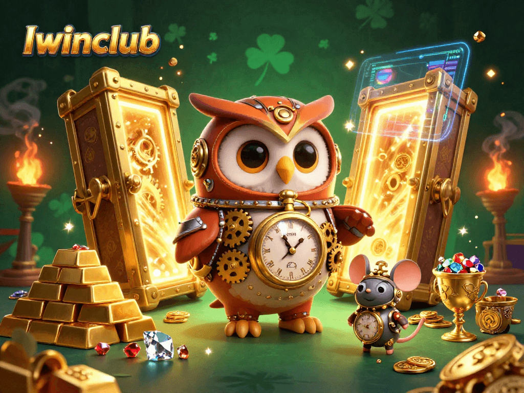 Iwinclub offers a vibrant, themed 3D casino experience filled with gold treasures and visually striking characters.