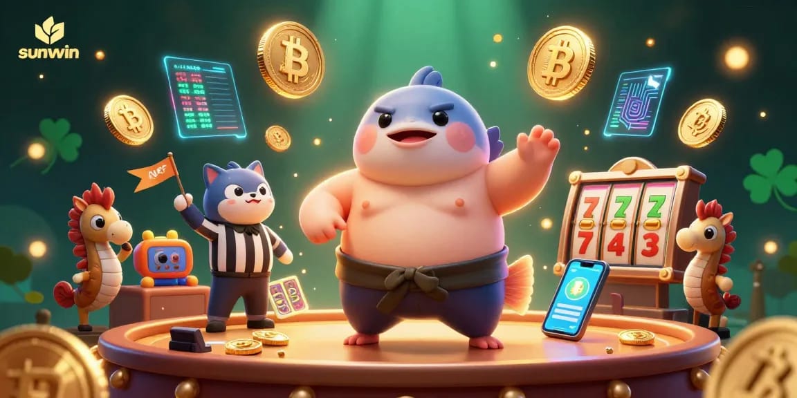 Engage with sunwin's vibrant underwater casino scene showcasing a thrilling slot game experience