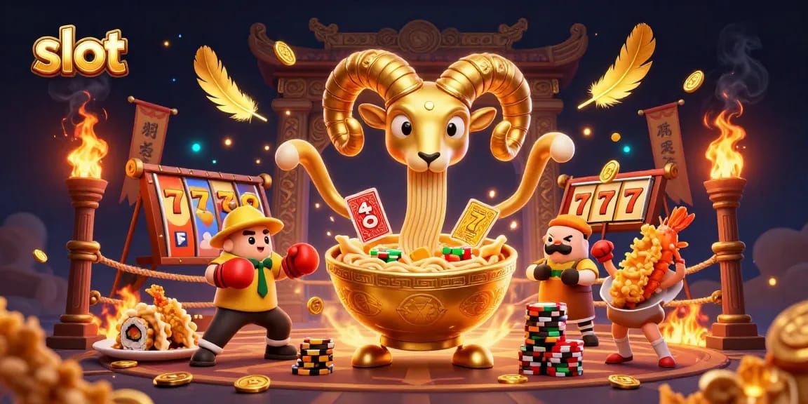 Raih jackpot dengan mesin slot dan karakter unik dalam ilustrasi kasino 3D yang menakjubkan.