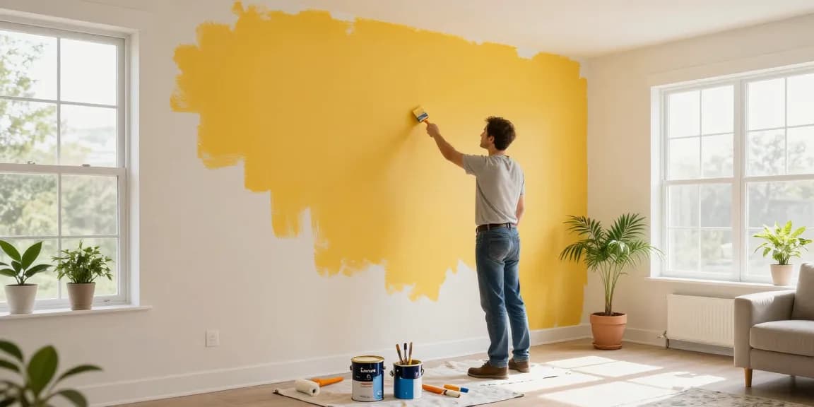 Lincoln Painter Reviews showcase the precision and quality of a professional painter transforming a home interior.