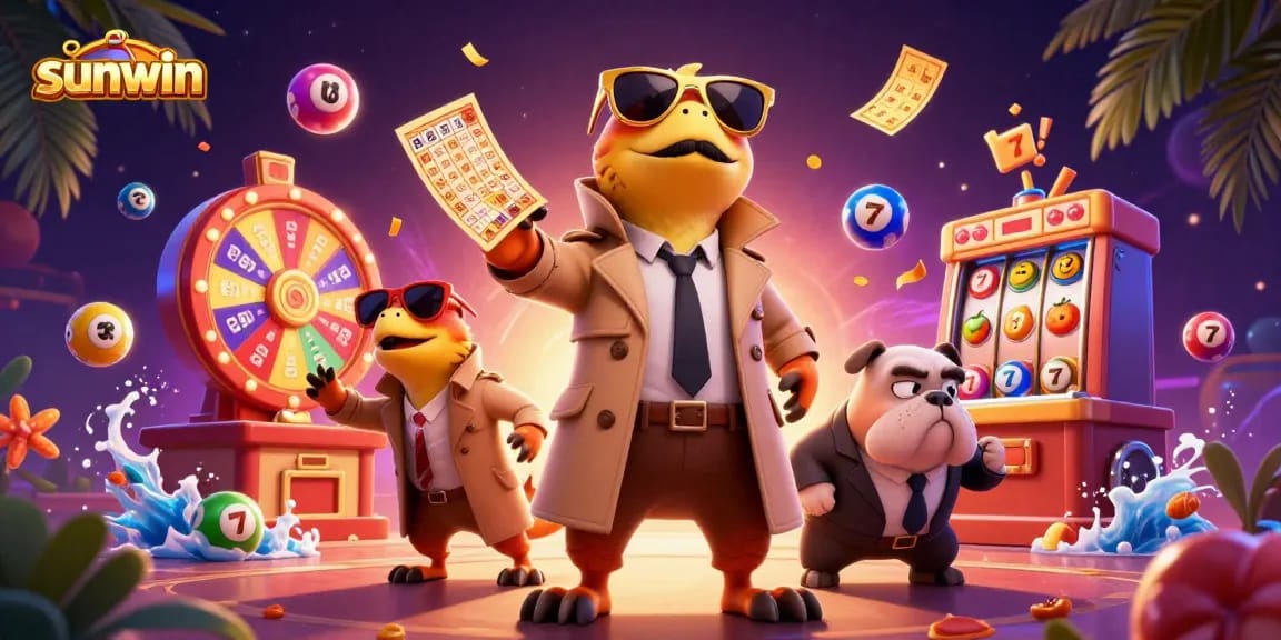 Experience the excitement of sunwin with playful raptors in a casino scene filled with lottery fun.