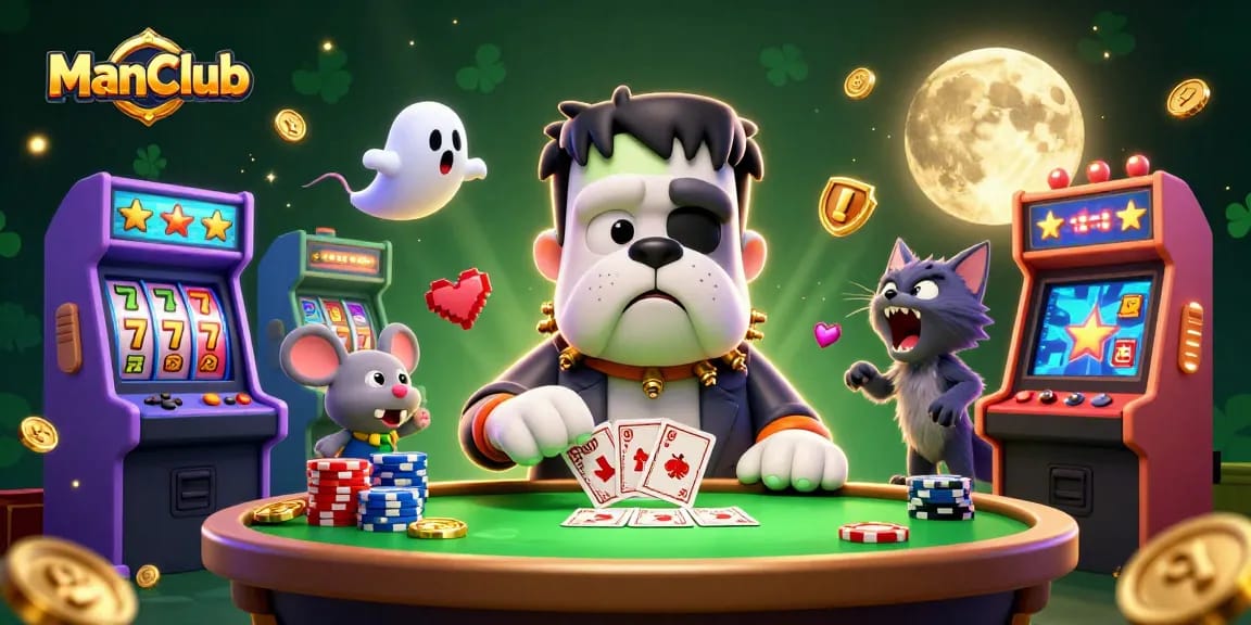 Join the winning fun at ManClub with vibrant characters and exciting casino elements.
