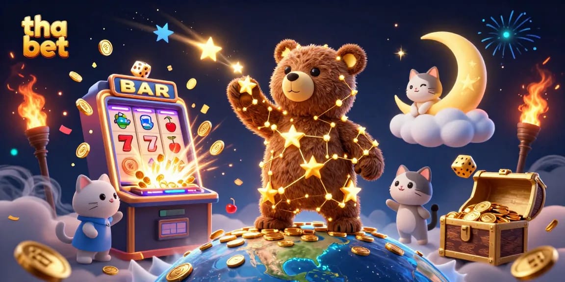 Engage with tha bet to enjoy rapid wins at a vibrant online casino illustrated with dynamic gaming elements.