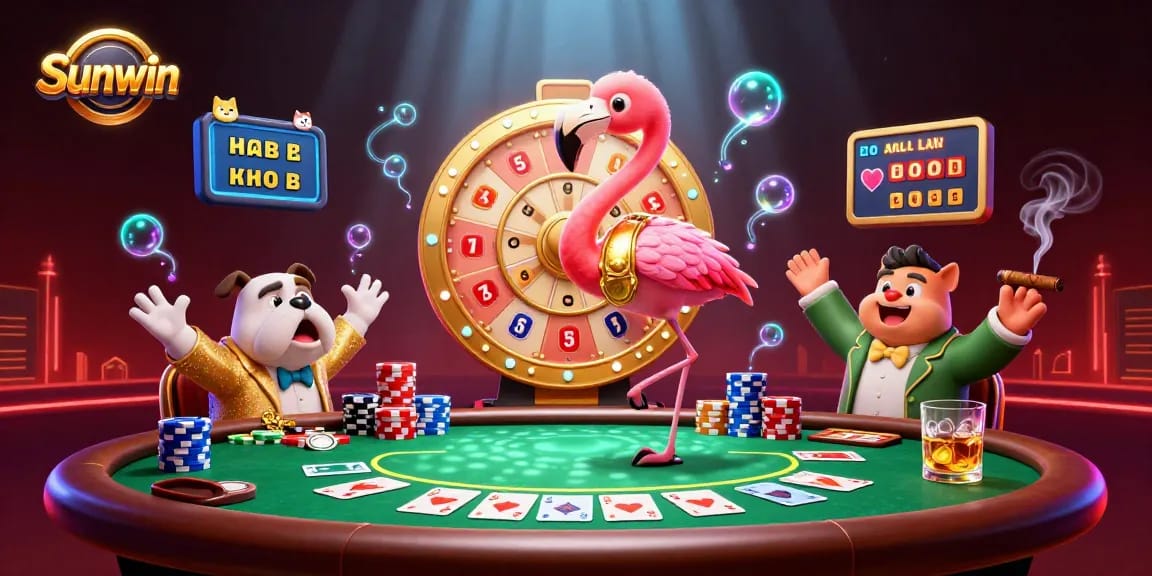Join Sunwin's thrilling casino adventure with vibrant characters and exciting game elements!