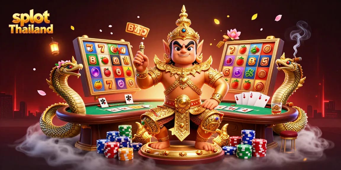Menangkan jackpot dalam slot Thailand dengan penjaga kuil yang megah dan simbol keberuntungan yang menarik.