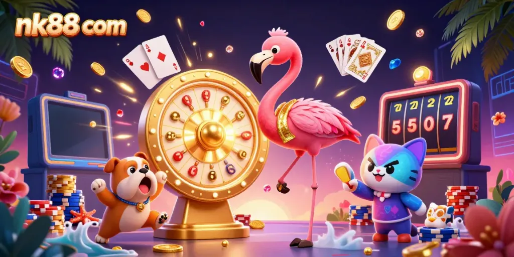 Experience thrilling gameplay at nk88 com with vibrant characters, prizes, and exciting casino elements.