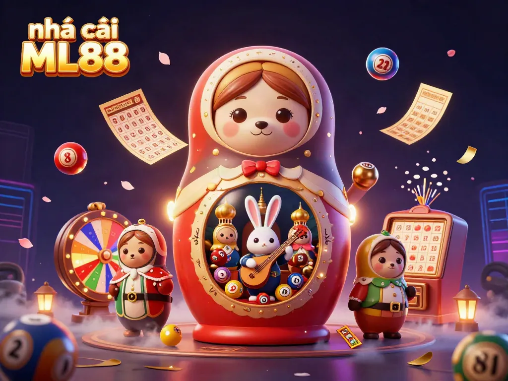 Engage in exciting games at nhà cái ML88 with colorful dynamic elements and vibrant casino atmosphere.