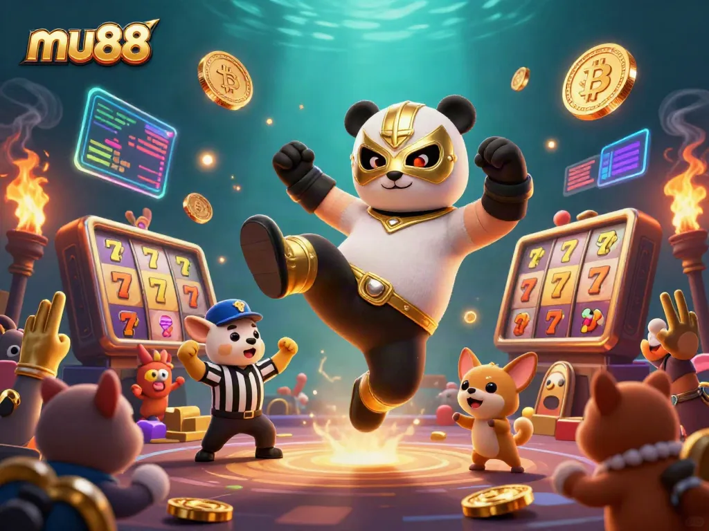 Experience thrilling action at mu88 with cartoon characters in a vibrant casino setting.