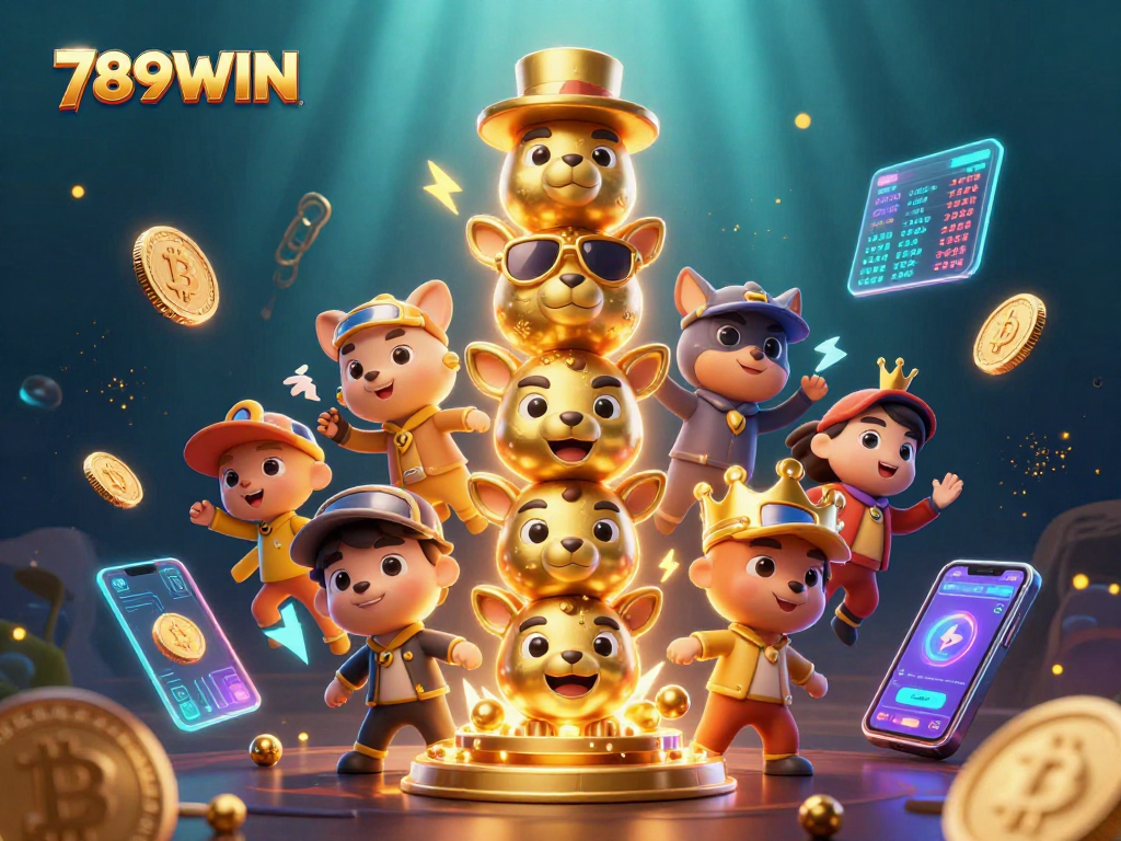 Win big with 789WIN in an engaging underwater casino adventure, filled with vibrant blockchain elements.