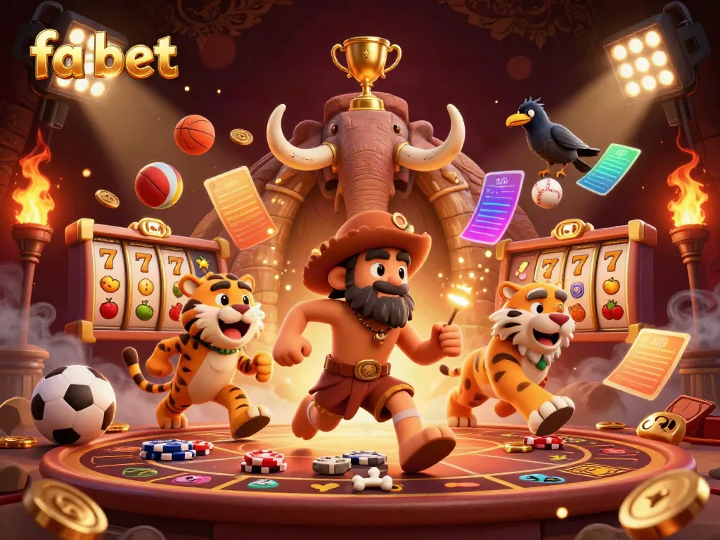 Experience thrilling fa bet action in a lively prehistoric casino with dynamic game elements.