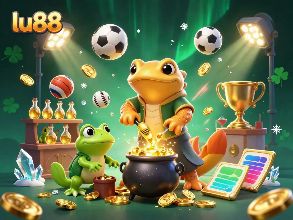 Experience thrilling gameplay with lu88 as the golden salamander creates riches in a vibrant, magical casino world.