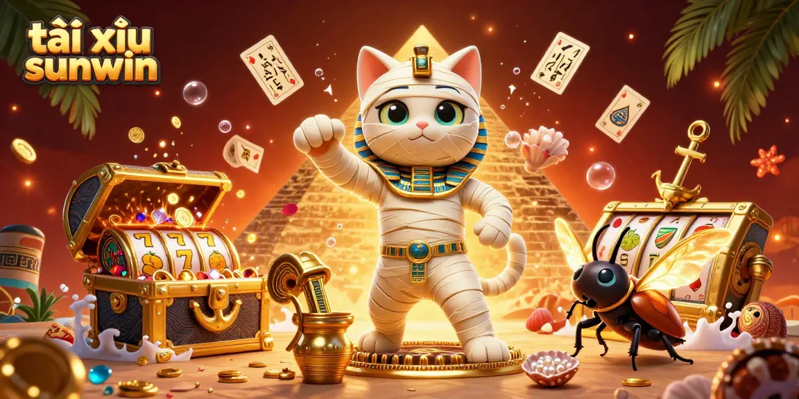 Experience the thrilling tài xỉu sunwin game with vibrant characters and casino elements in this stunning illustration.