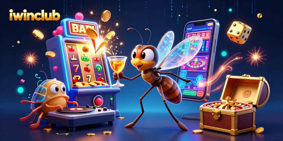 Experience thrilling wins at iwinclub with a lively 3D casino mascot and dynamic gaming elements.