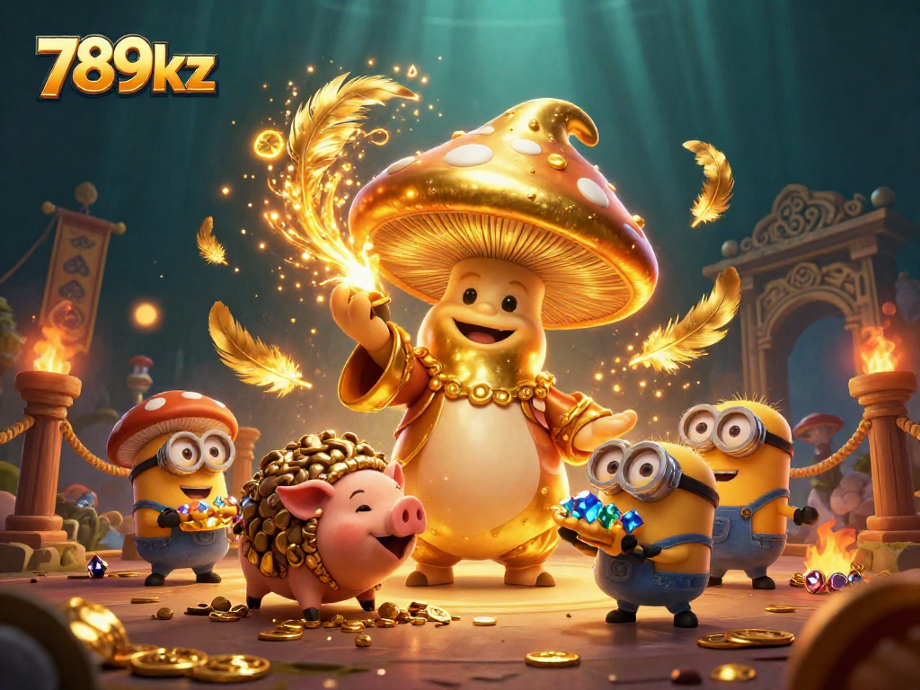 Experience magical wins at 789kz with enchanting treasure-seeking characters in a vibrant casino scene.