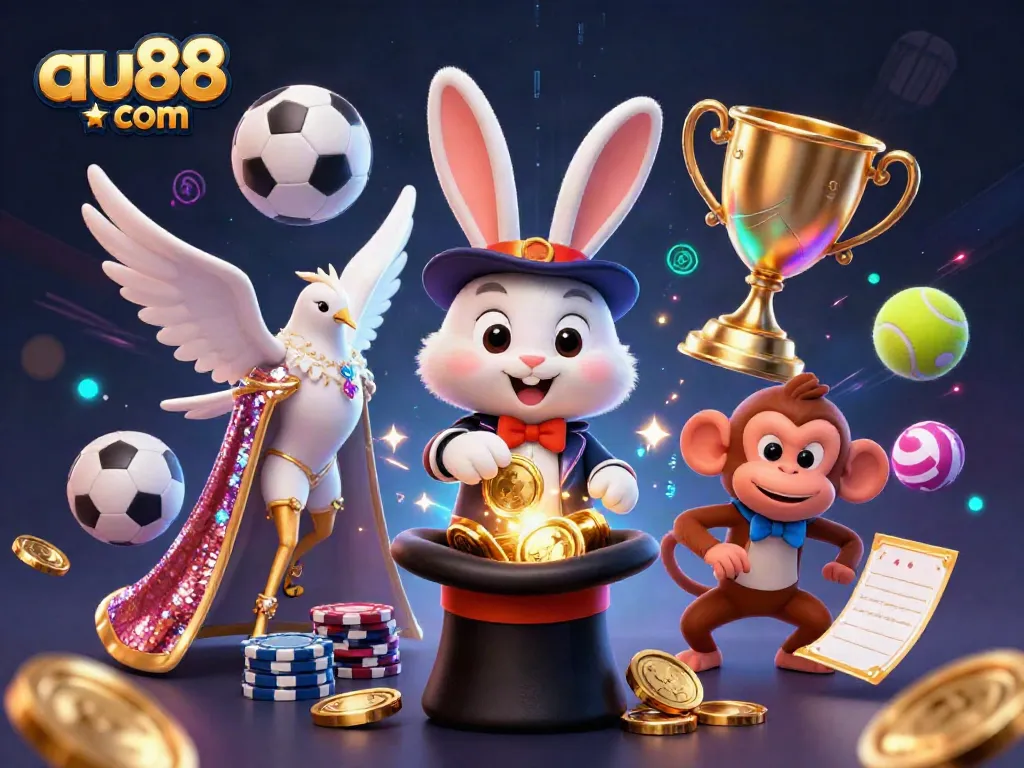 Experience the thrill of gambling at au88 com with magical characters and vibrant casino elements.