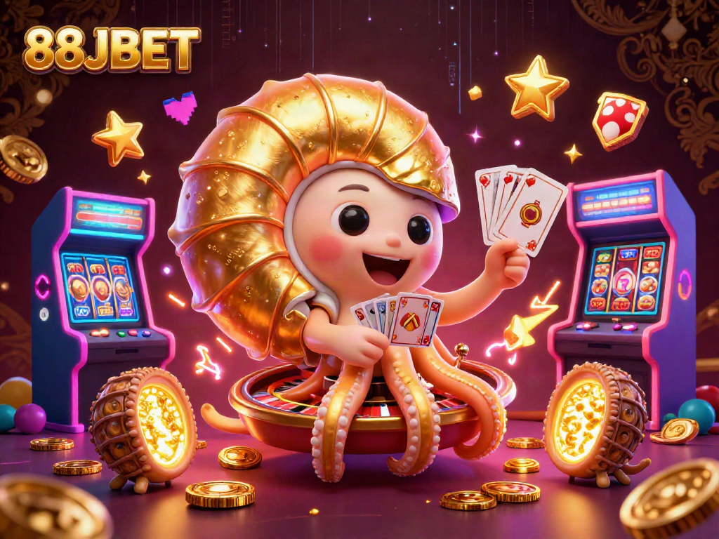 Experience excitement at 88JBET with this interactive slots scene featuring a giant nautilus and glowing game elements.