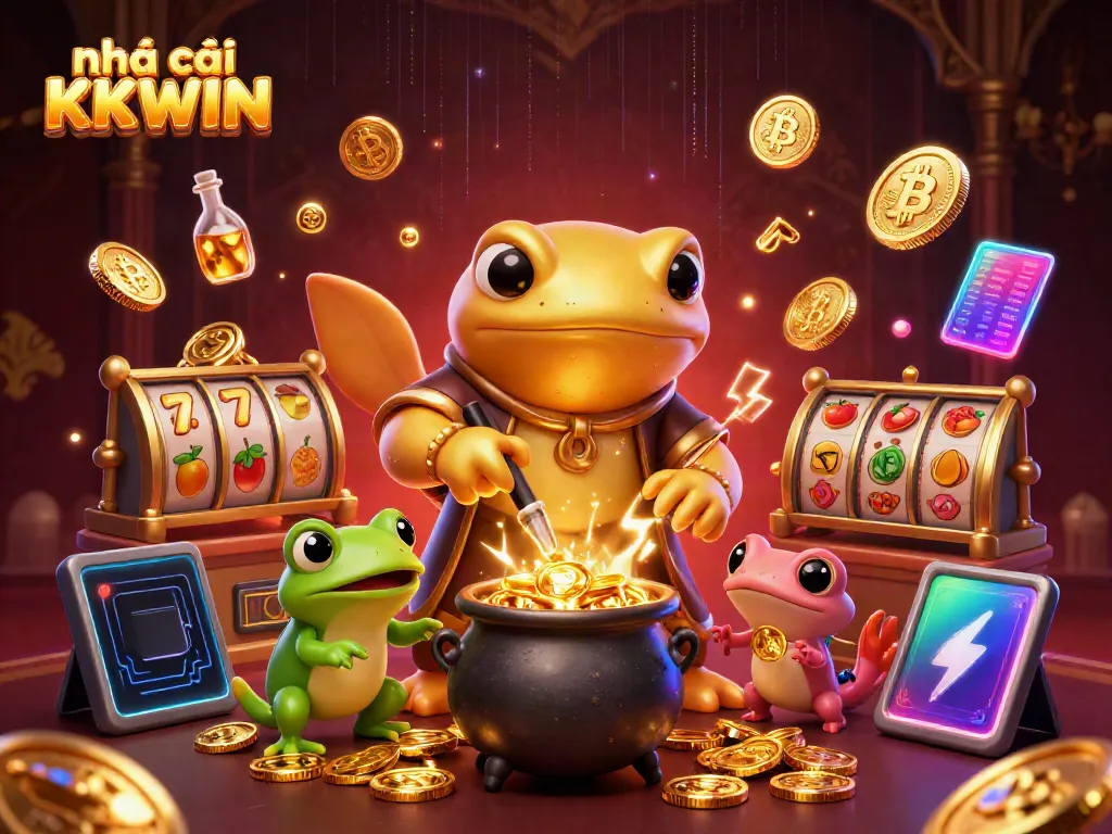 Engage with thrilling games at nhà cái KKWIN with vibrant 3D casino elements and energetic atmosphere.