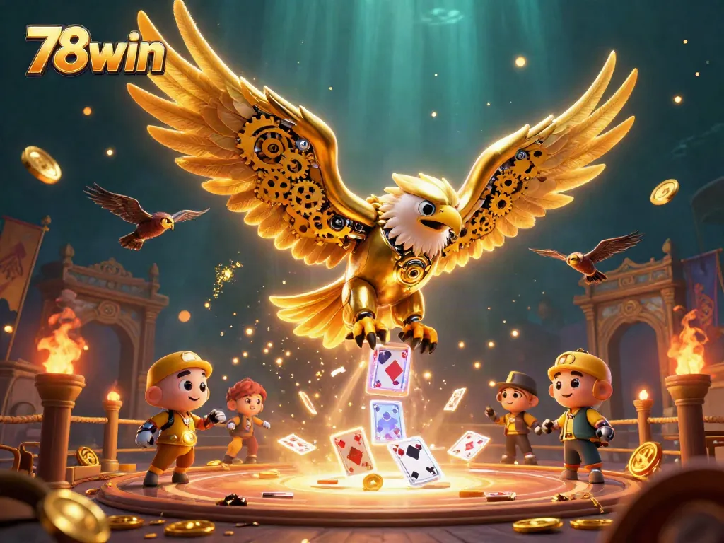 Experience thrilling gameplay with 78win through a vibrant 3D casino scene featuring futuristic elements and immersive action.