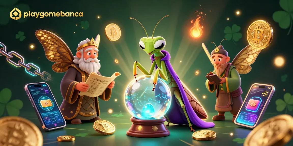 Experience the thrilling world of playgamebanca with a mystical fortune teller and crypto elements.