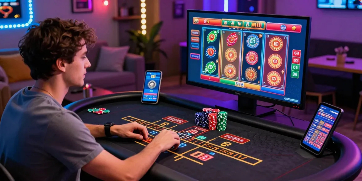 Dewavegas online casino experience with vibrant player and live dealer at roulette table