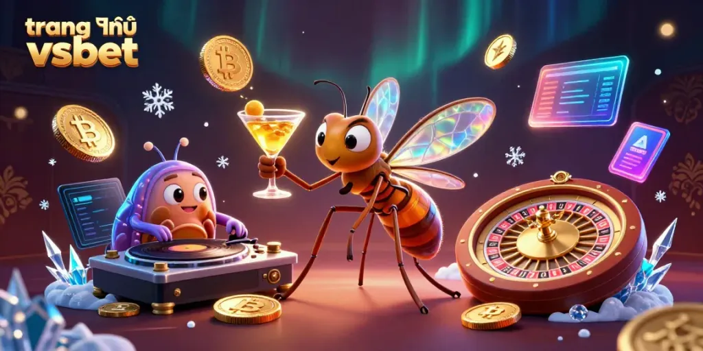 Experience the vibrant world of trang chủ vsbet with unique casino mascots and dynamic gambling elements.